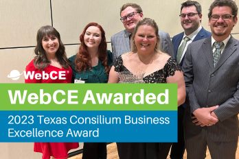 WebCE Awarded 2023 Texas Consilium Business Excellence Award